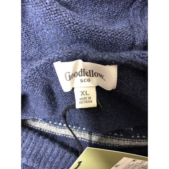 Men's Goodfellow & Co Navy Aztec Design Hooded Sweater Shirt Size XL Extra Large - Picture 4 of 5